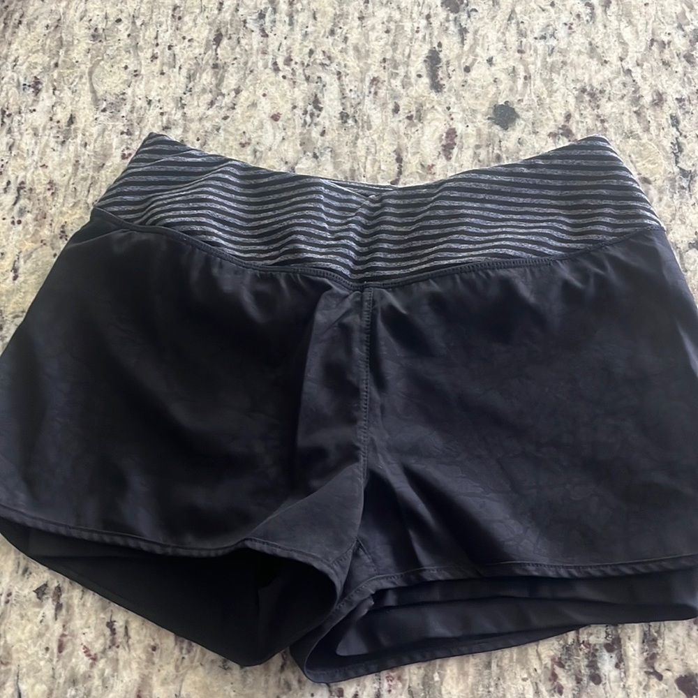 black athletic shorts